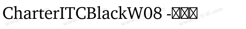 CharterITCBlackW08 字体转换